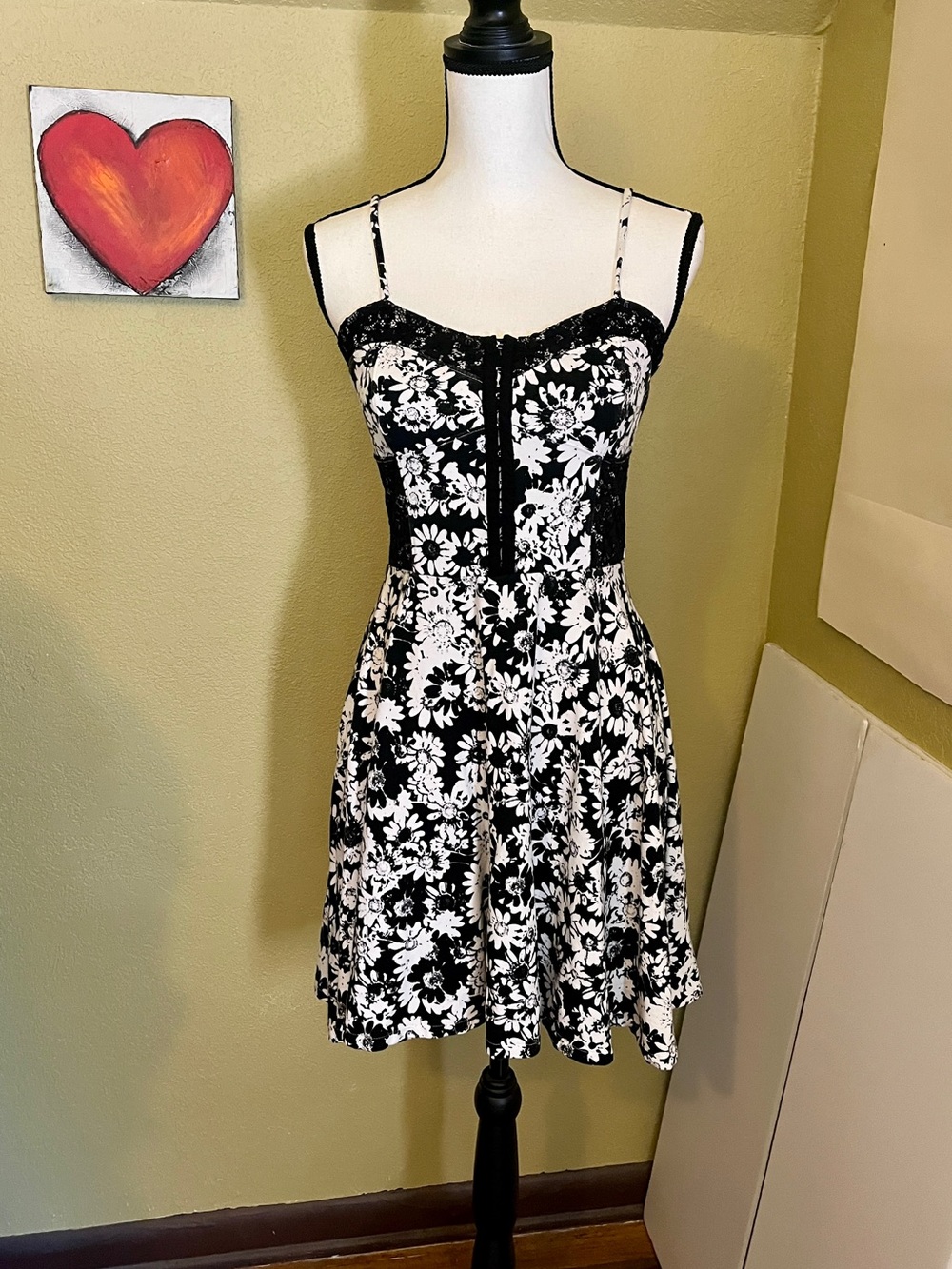Bethany Mota Black and White Floral Sundress